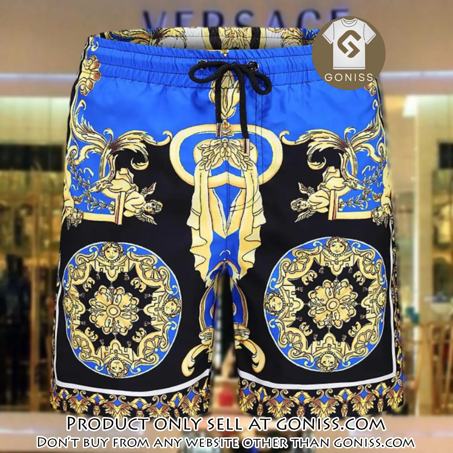 Versace new 3d luxury brand all over print shorts pants for men gn0247697